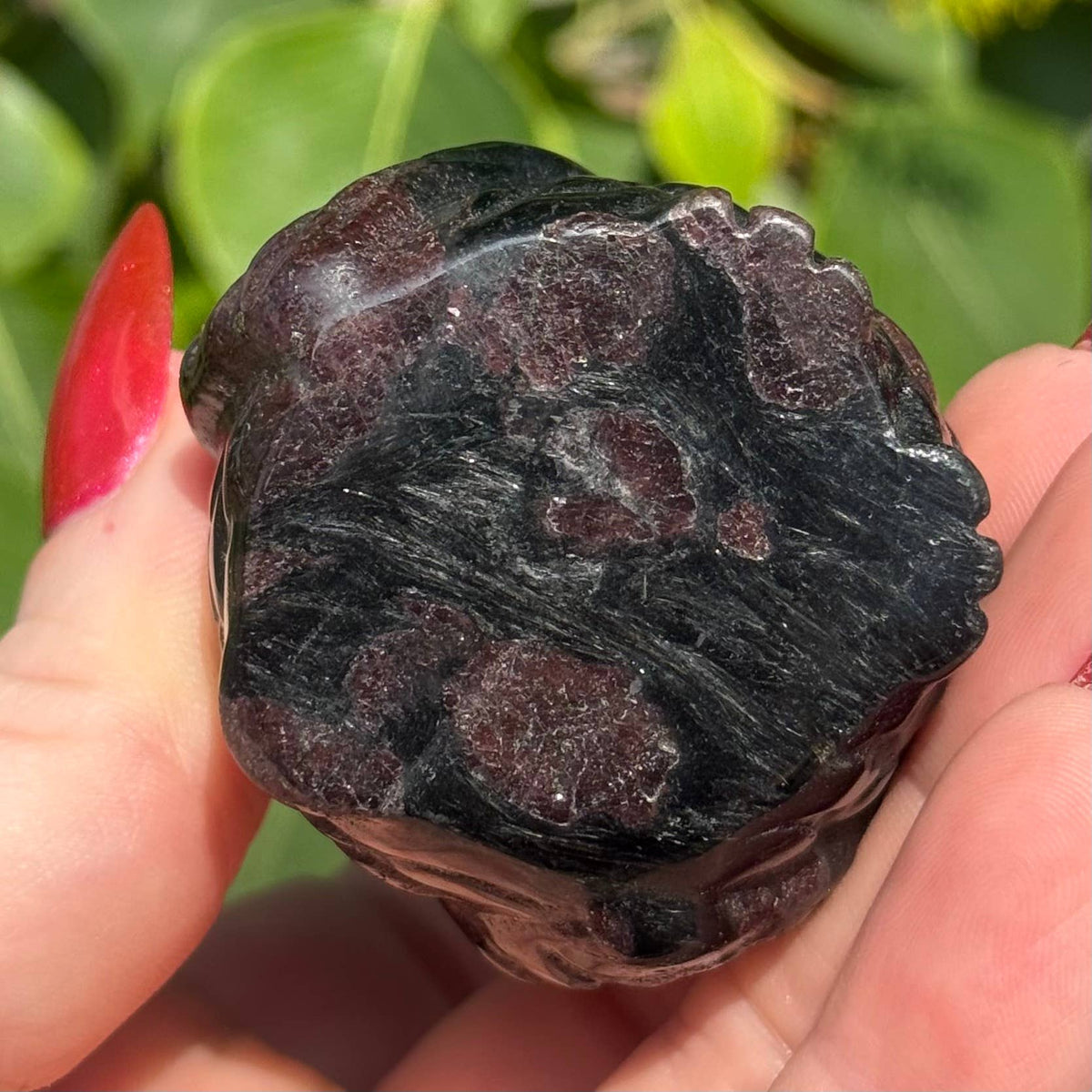 Garnet Arfvedsonite Owl