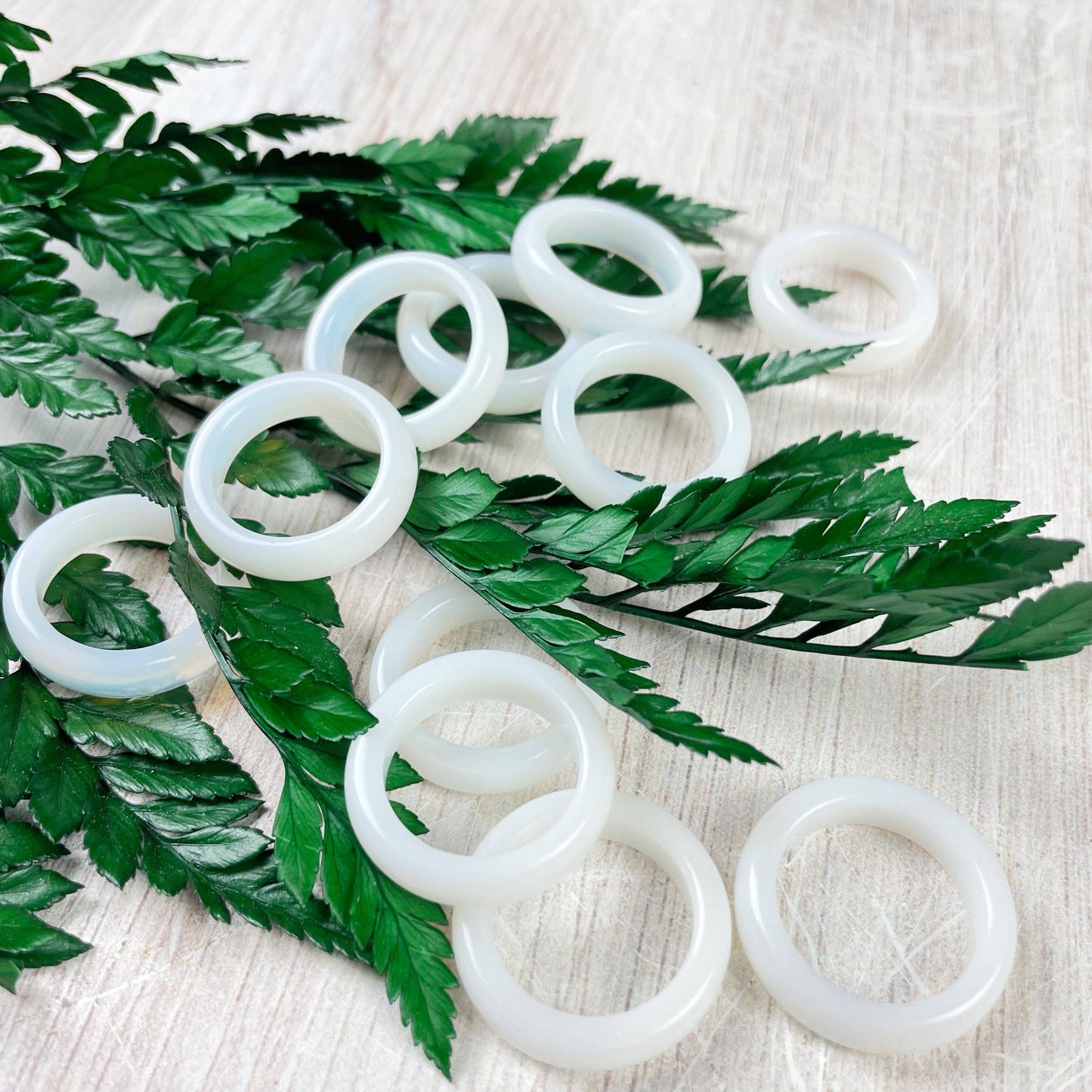 Opalite 6mm Thin Band Ring: 5