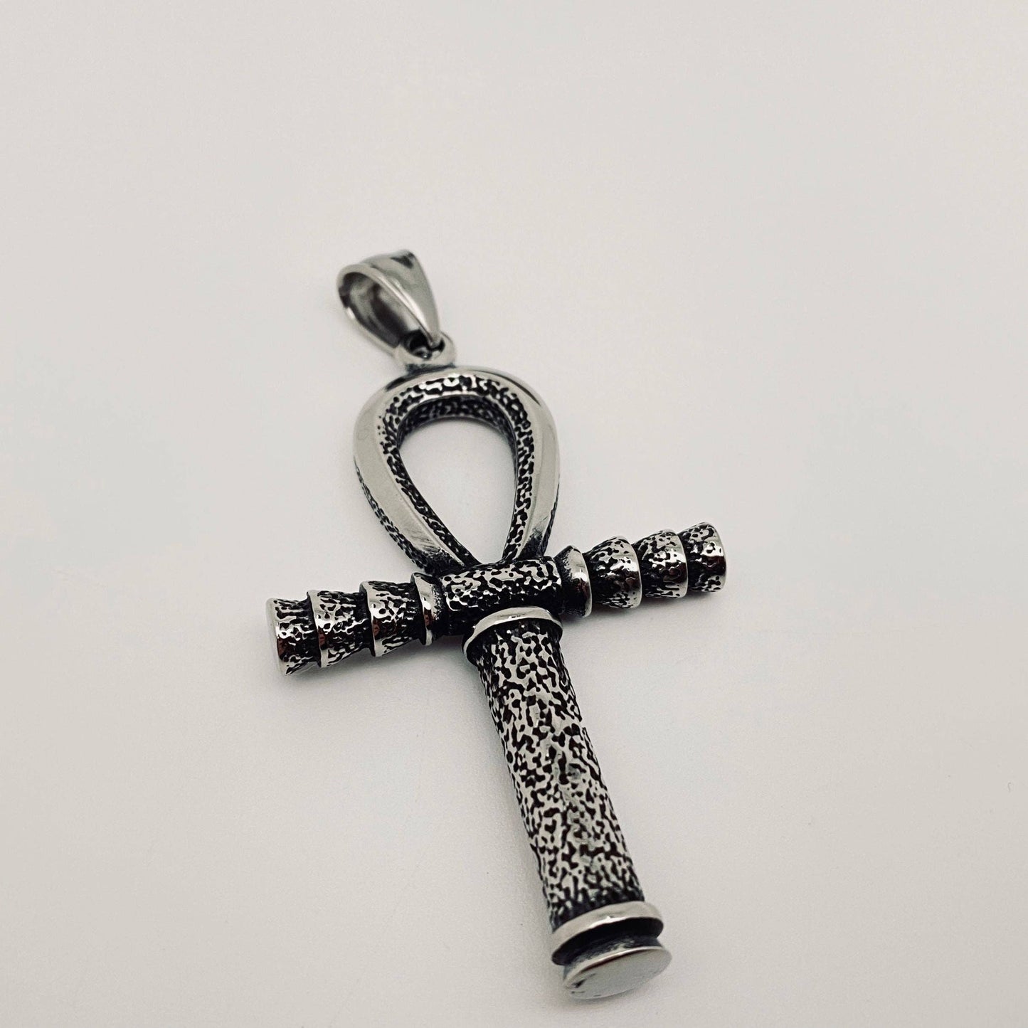 Mio Queena - Stainless Steel The Ankh Scepter Charm Pendant - MJ/MNP: Single pendant