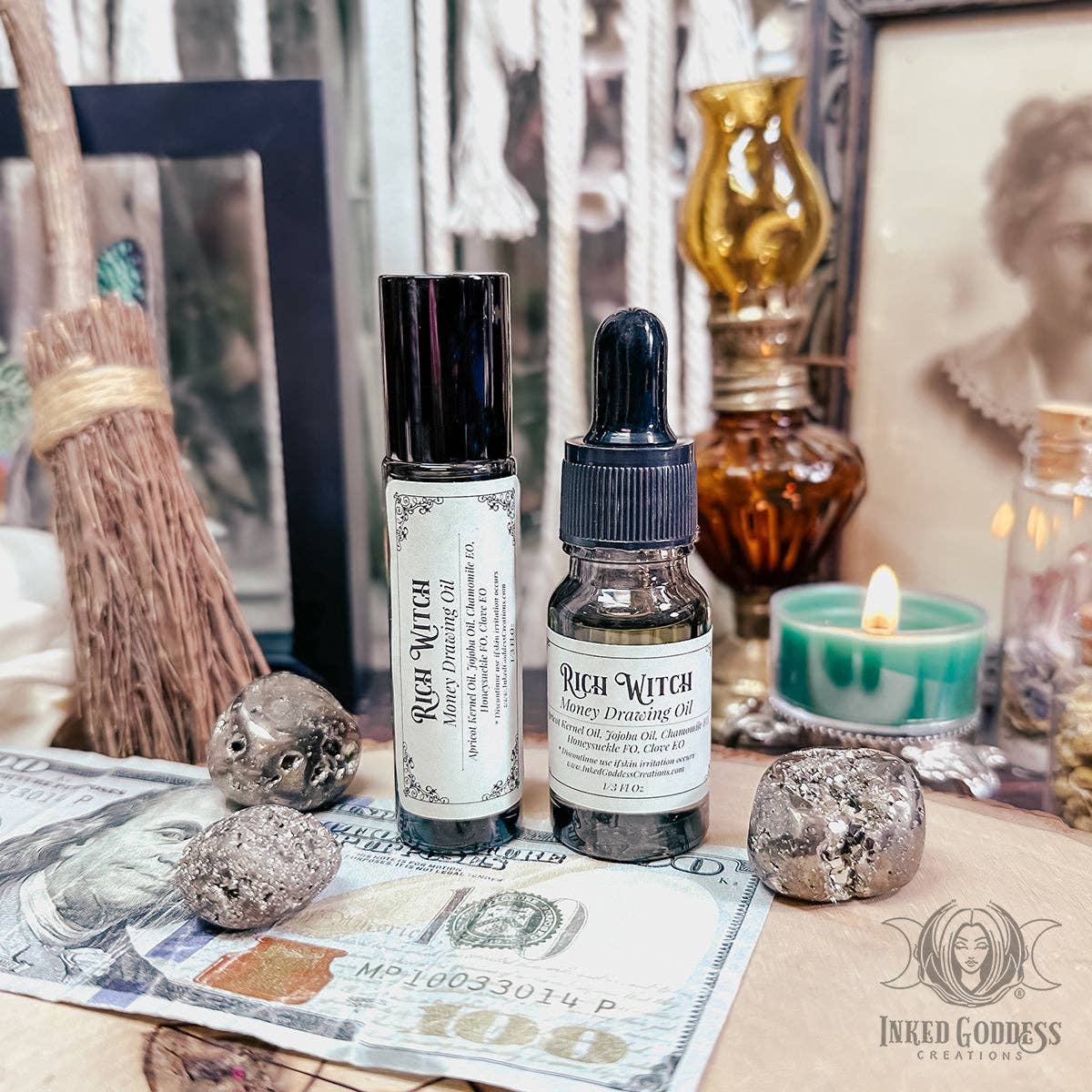 Rich Witch Ritual Oil for Money Drawing: Roller Bottle