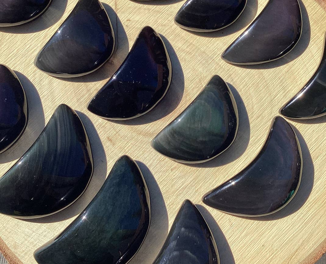 Rainbow Obsidian Crystal Moons