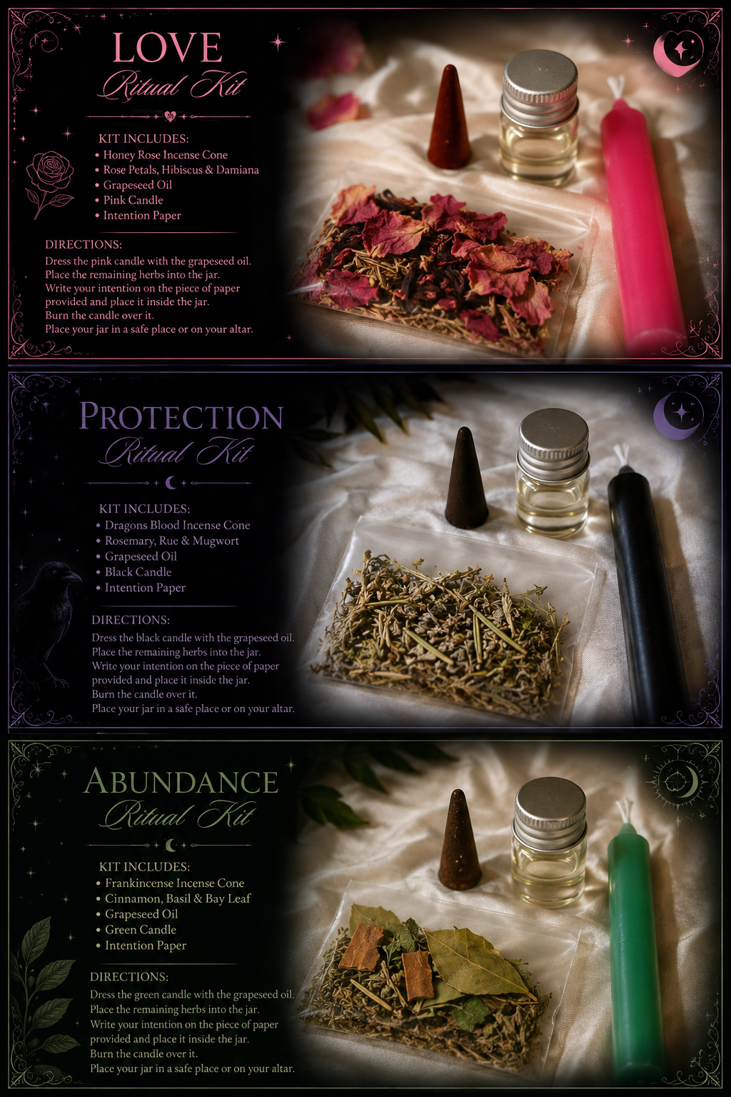 RavenHeart Mini Ritual Kits