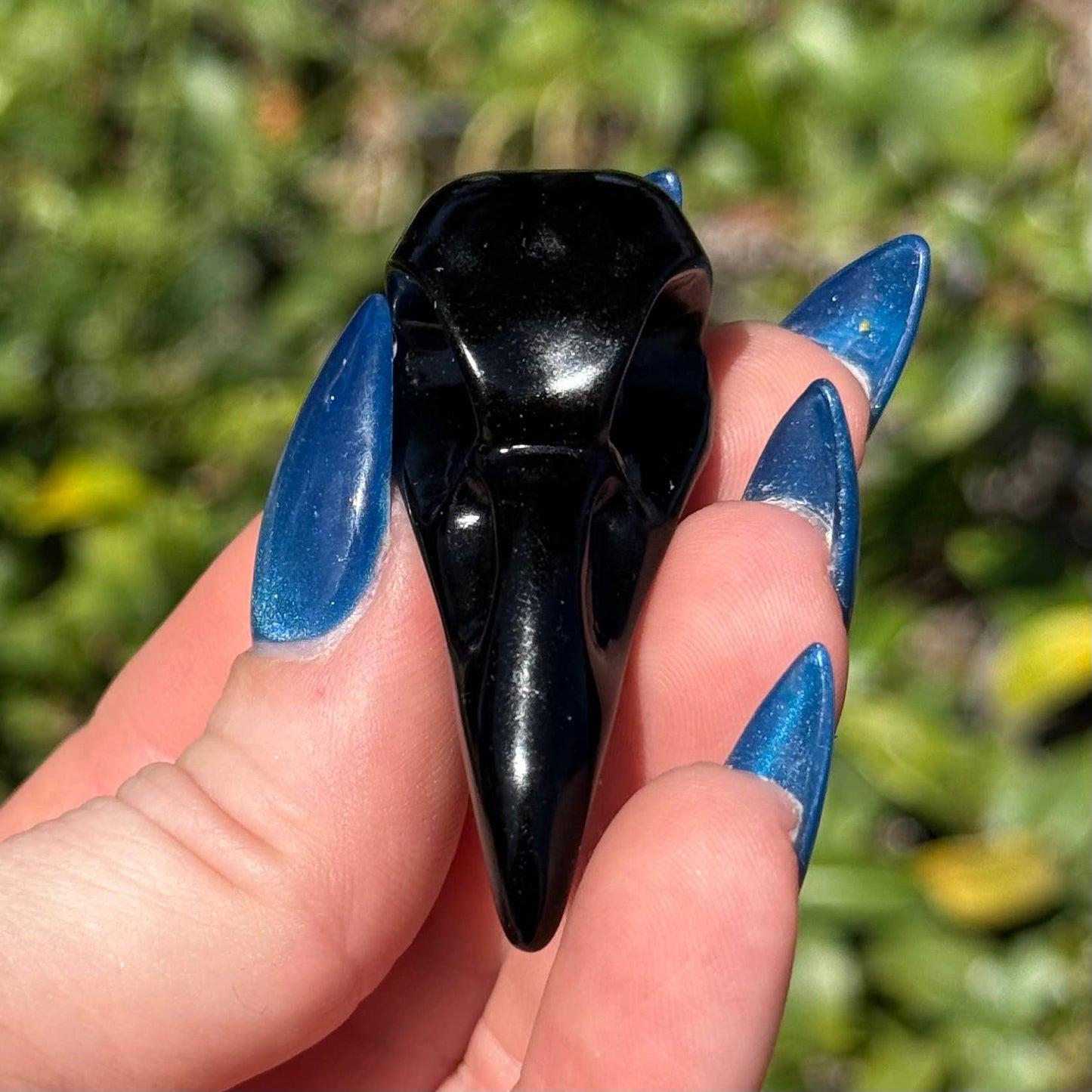 Obsidian Raven Skull - Small