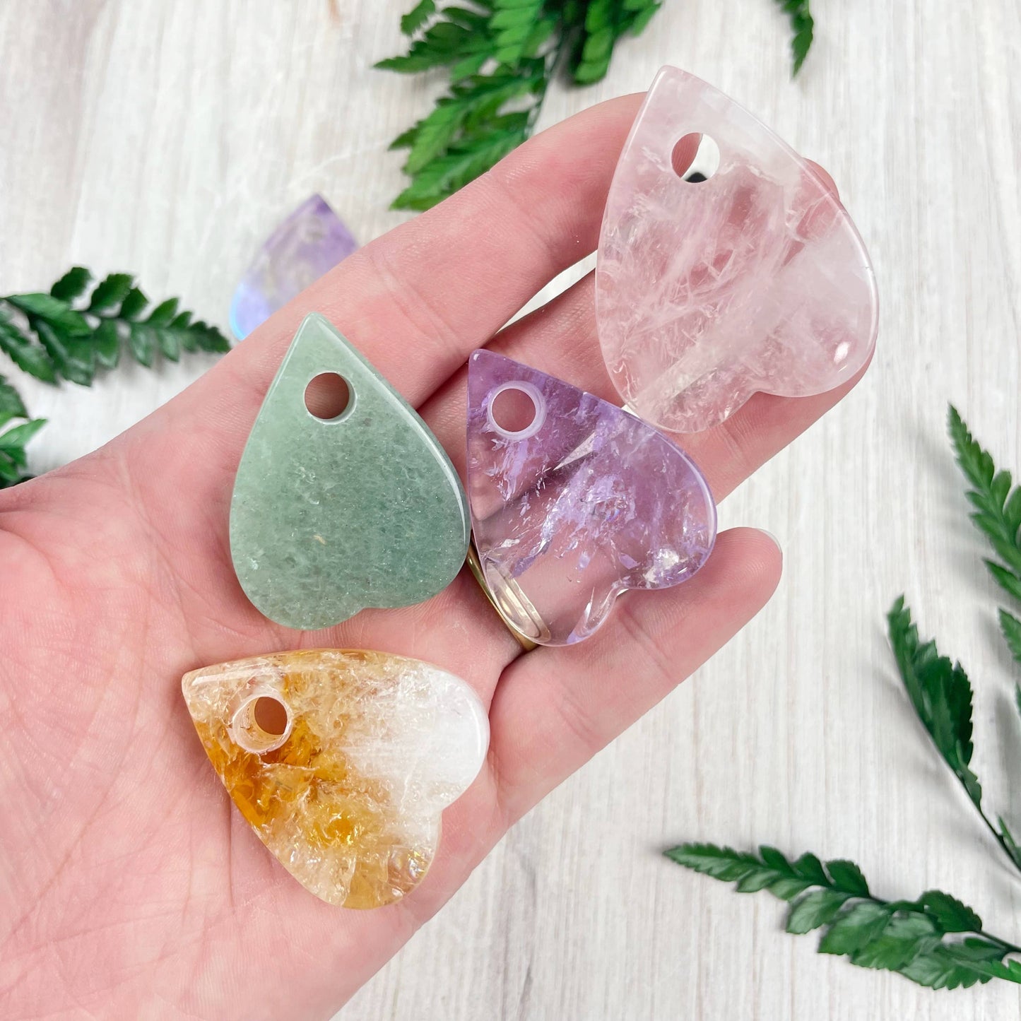 Gemstone Planchette Carving: Clear Quartz