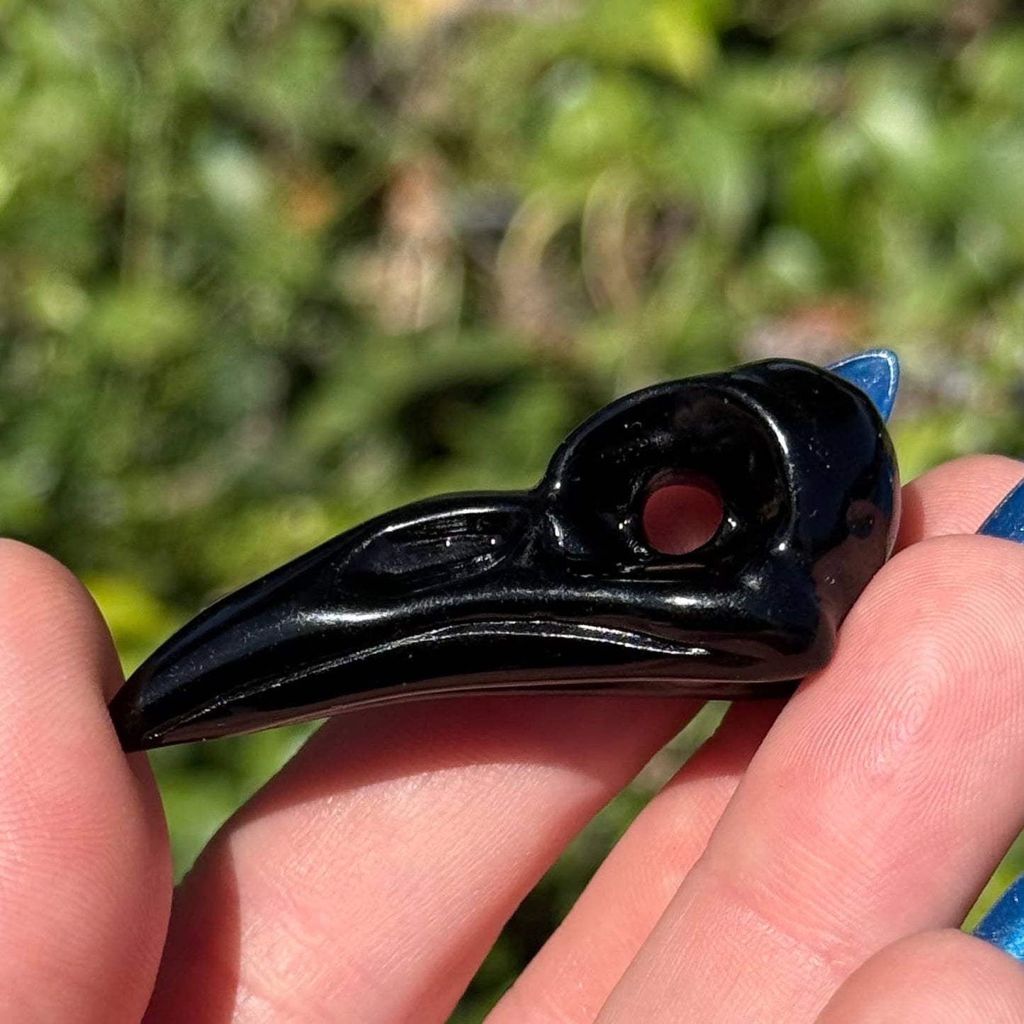 Obsidian Raven Skull - Small