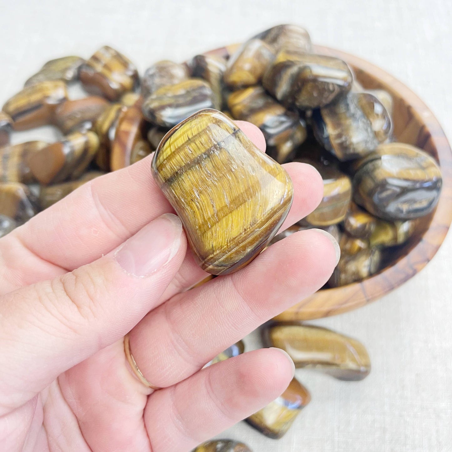 Tiger Eye Tumble Stone
