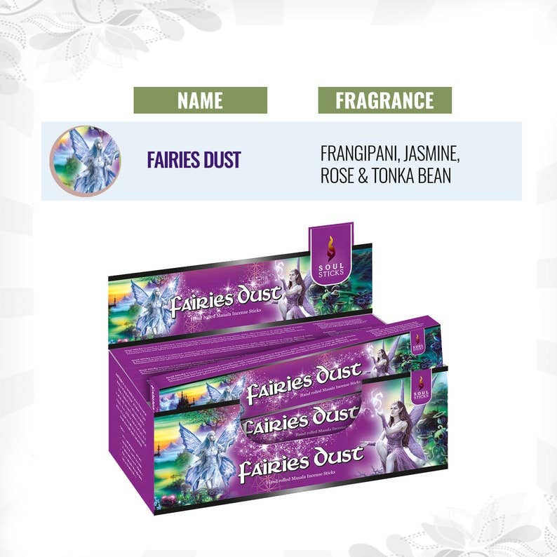 Soul Sticks - Fairies Dust Masala Incense Sticks Single Pack (15g)