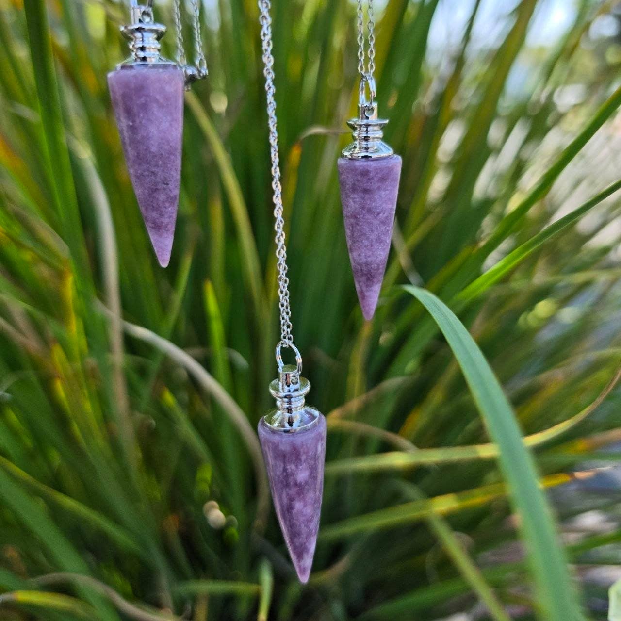 Lepidolite Pendulum Necklace - 1 pc