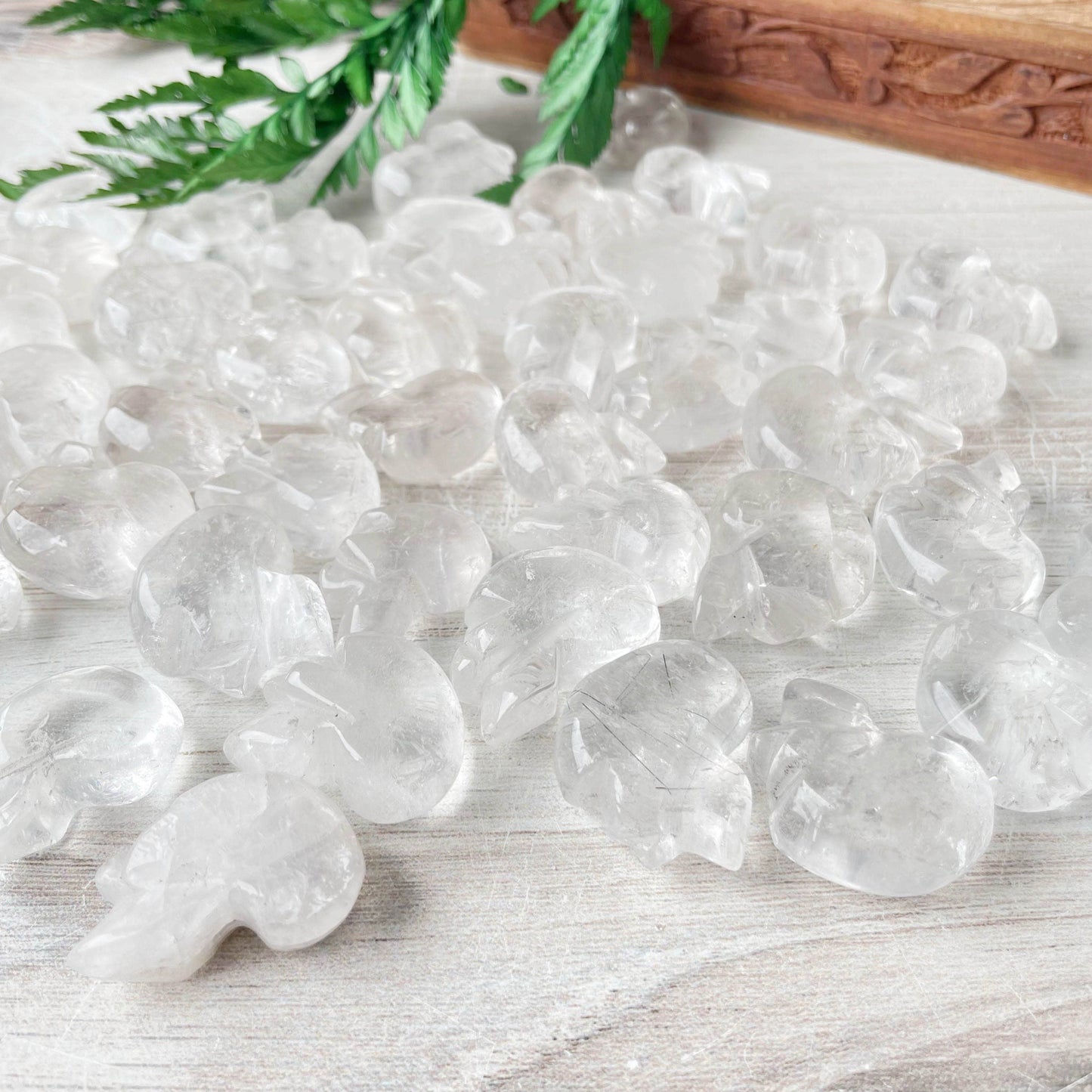Mini Clear Quartz Skull Tumble