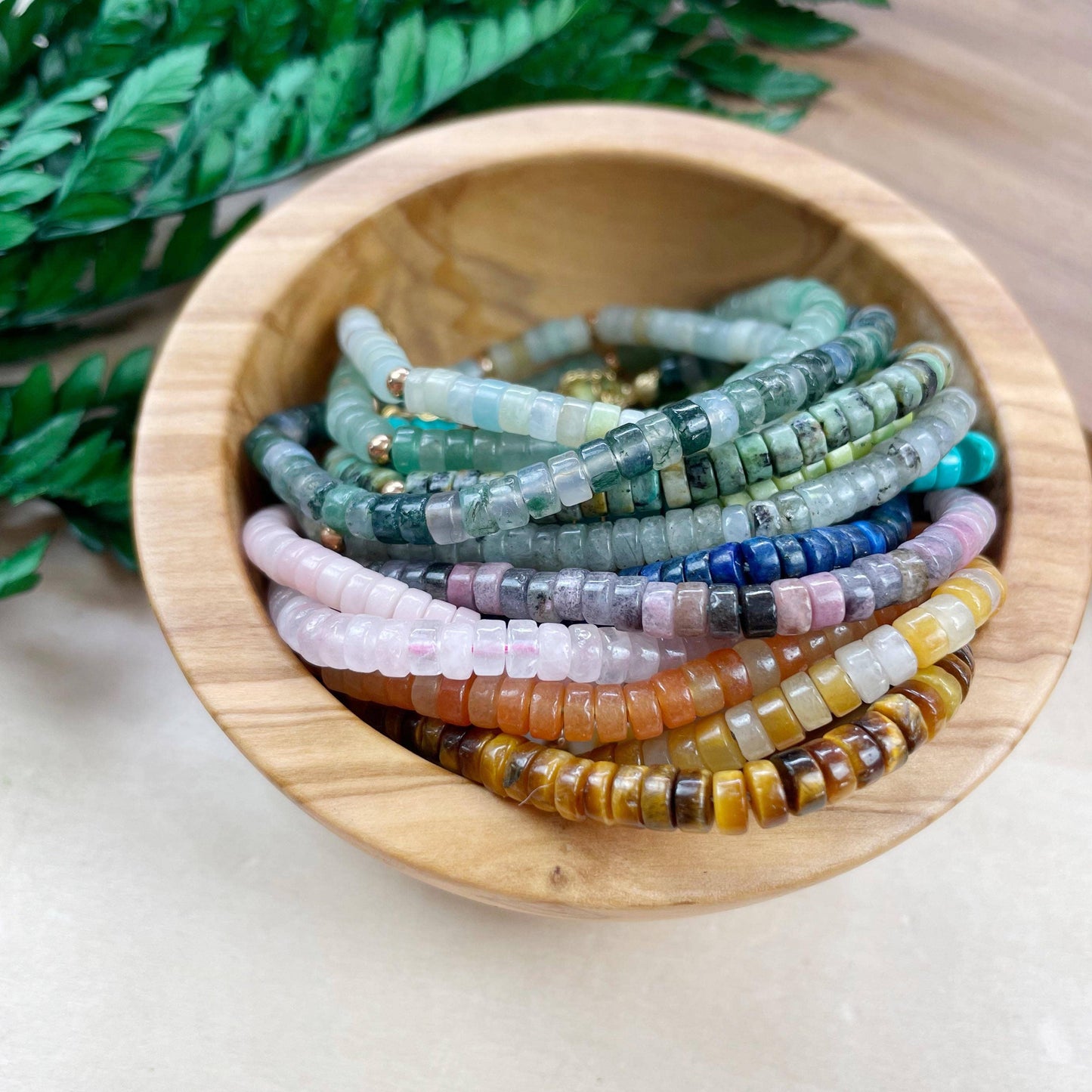 Litae Bracelet/// Delicate Gemstone Beaded Bracelet: African Turquoise
