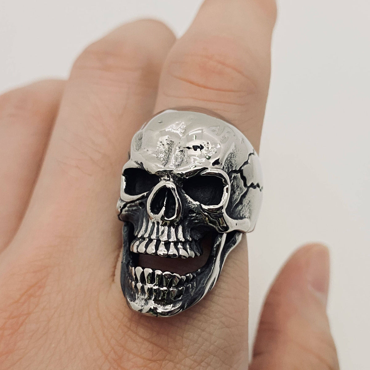 Mio Queena - MJ/MR/GT - High Quality Men's Stainless Steel Skull Rings: Style6 / 12#