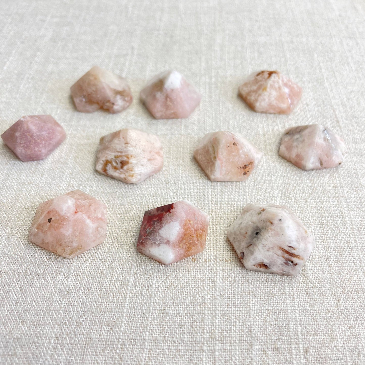 Small Pink Amethyst Hexagon Irregular Pyramid Carving