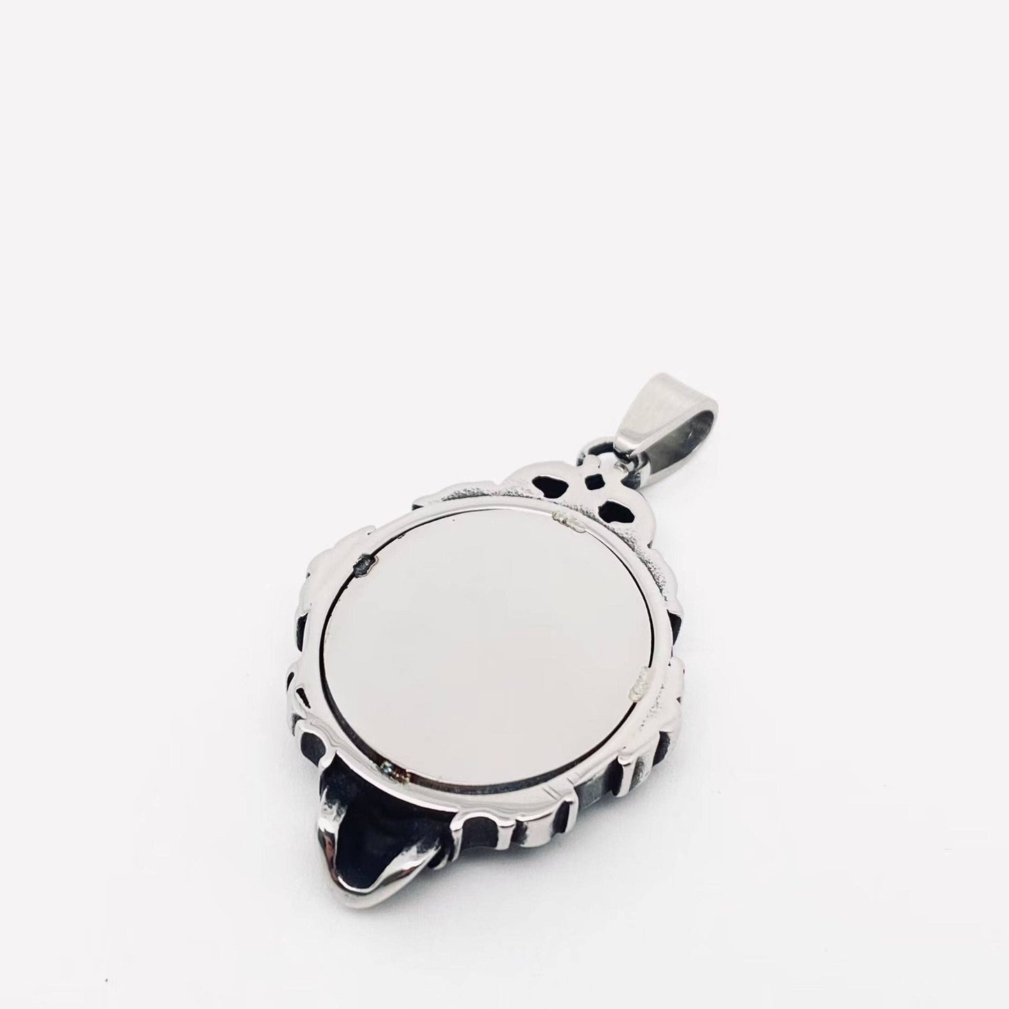 Mio Queena - Magic Mirror Crow Standing on Skull Steel Charm - MJ/MNP: Single Pendant