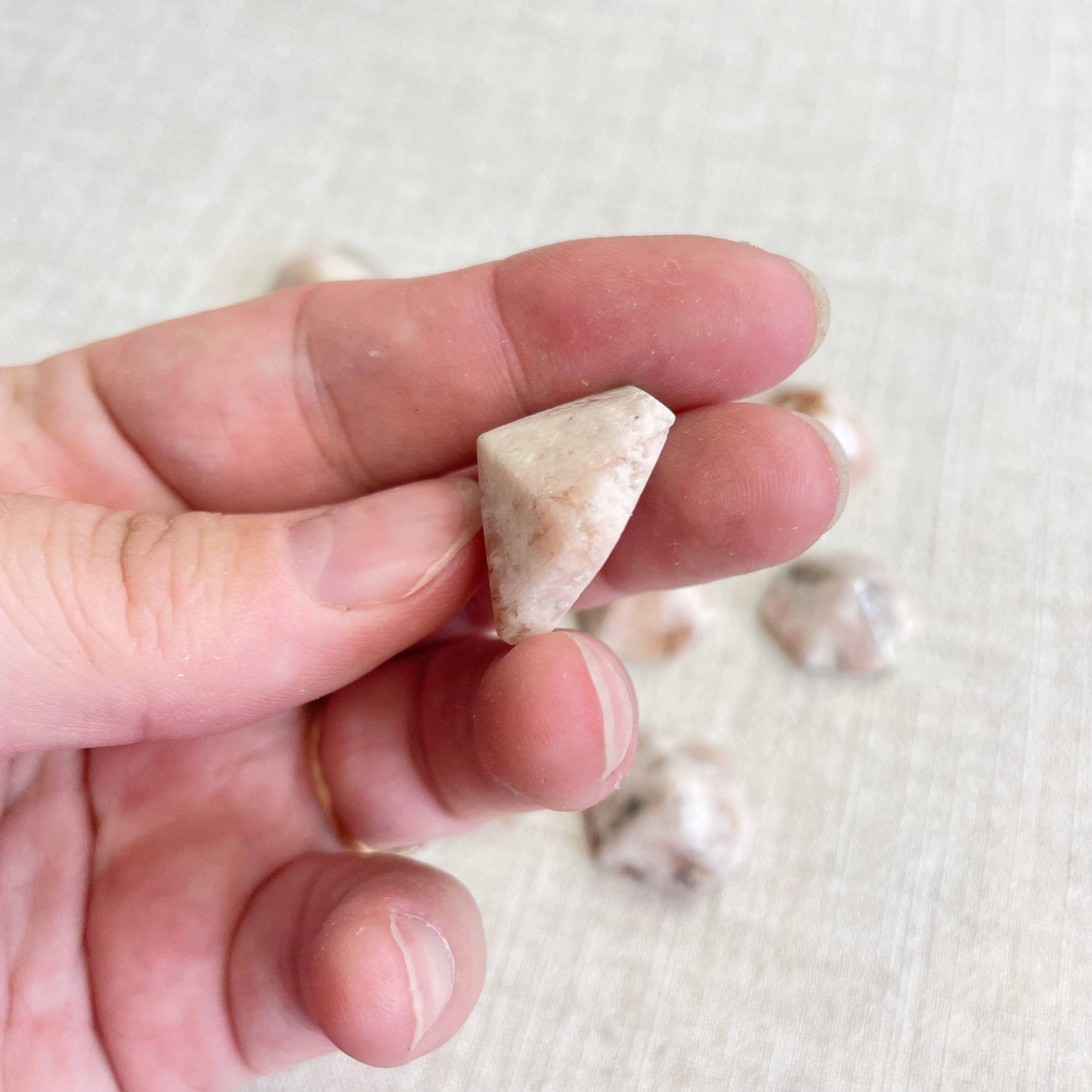 Small Pink Amethyst Hexagon Irregular Pyramid Carving