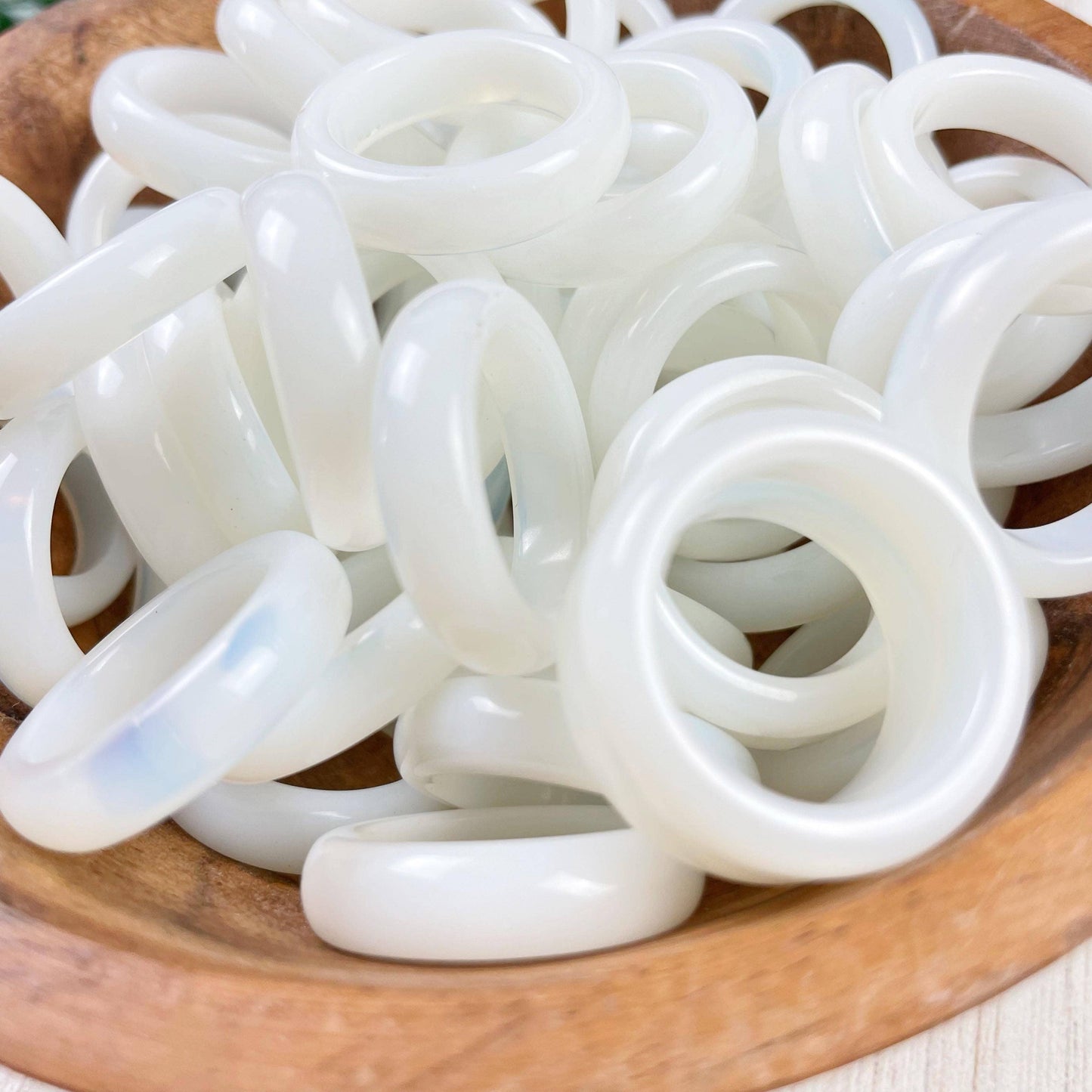Opalite 6mm Thin Band Ring: 5