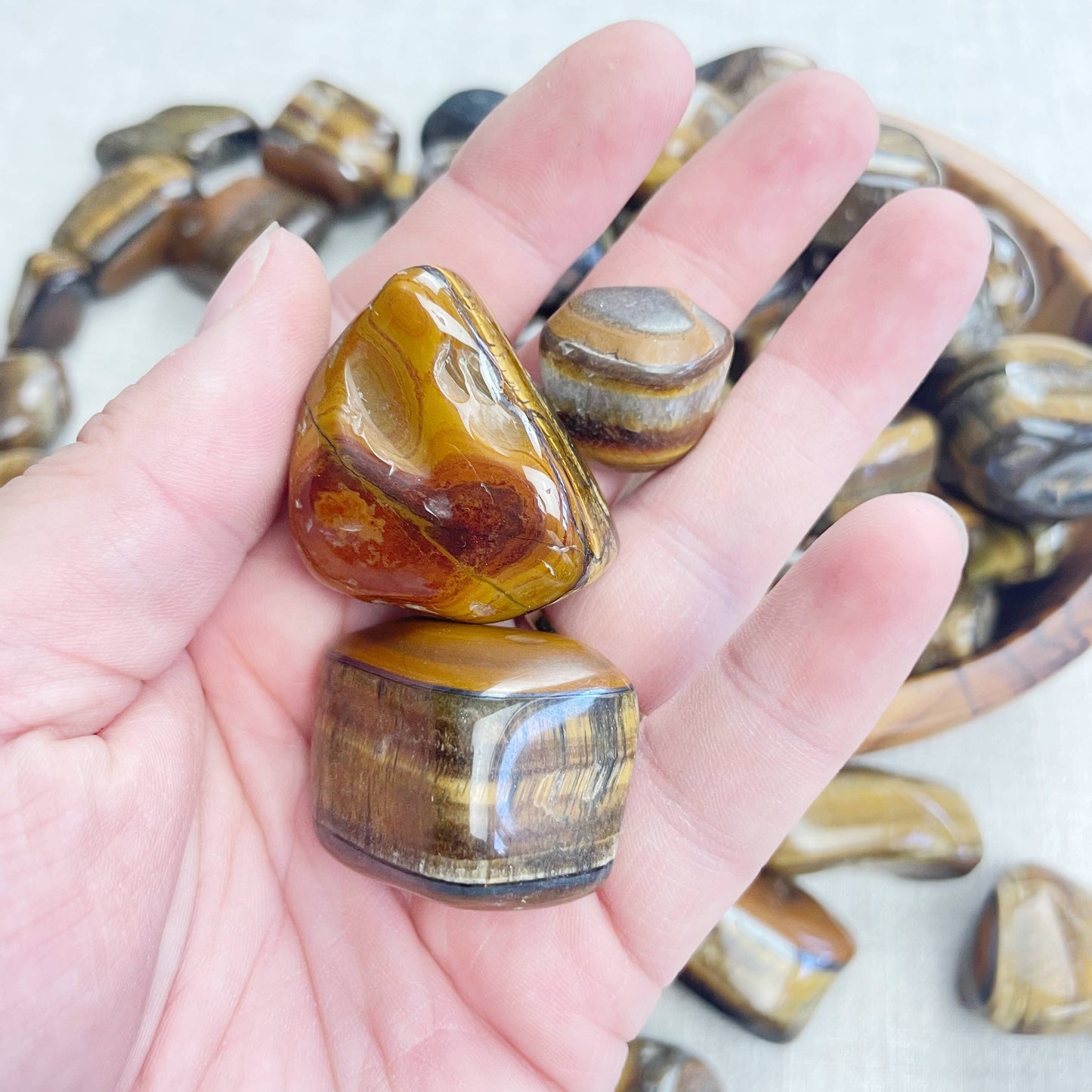Tiger Eye Tumble Stone