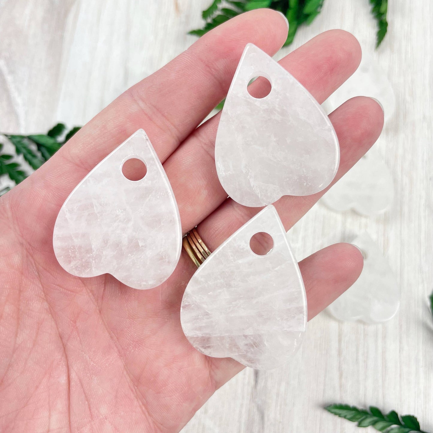 Gemstone Planchette Carving: Rose Quartz