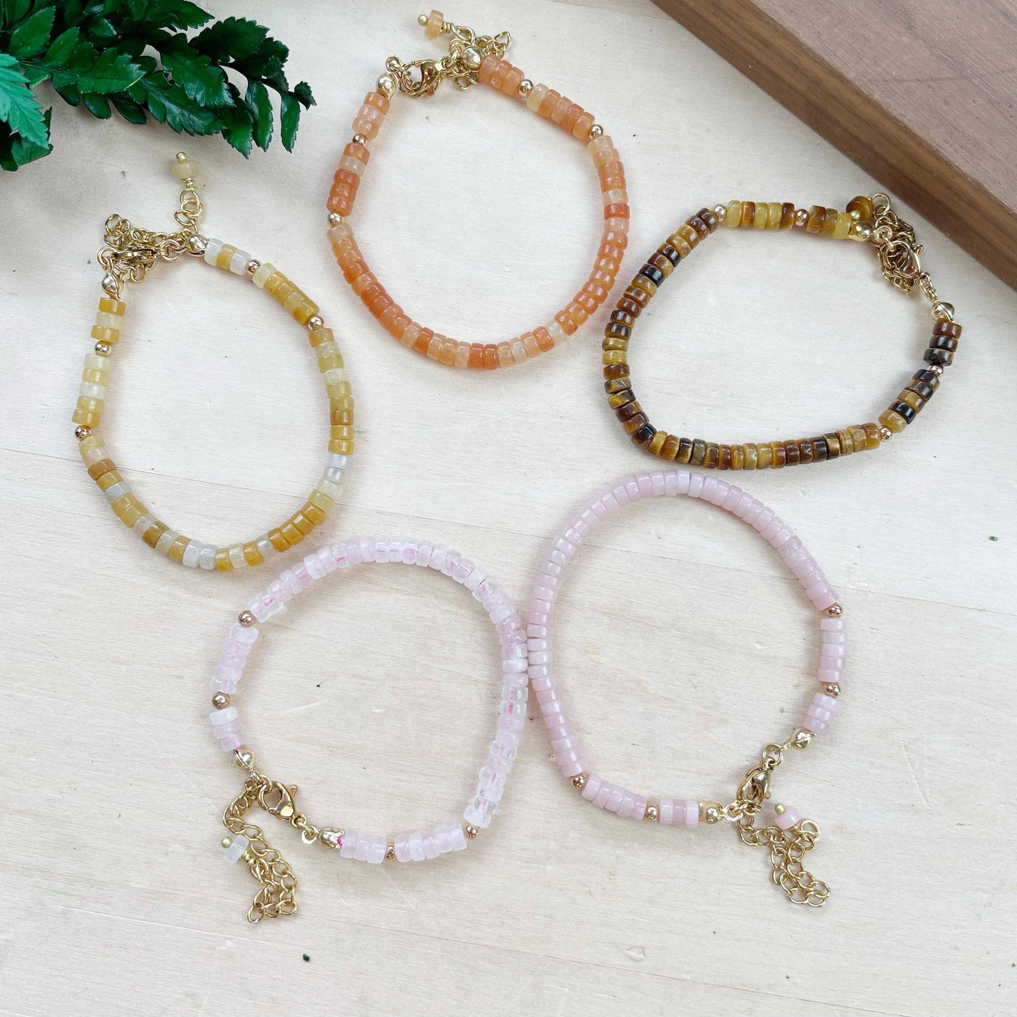 Litae Bracelet/// Delicate Gemstone Beaded Bracelet: African Turquoise