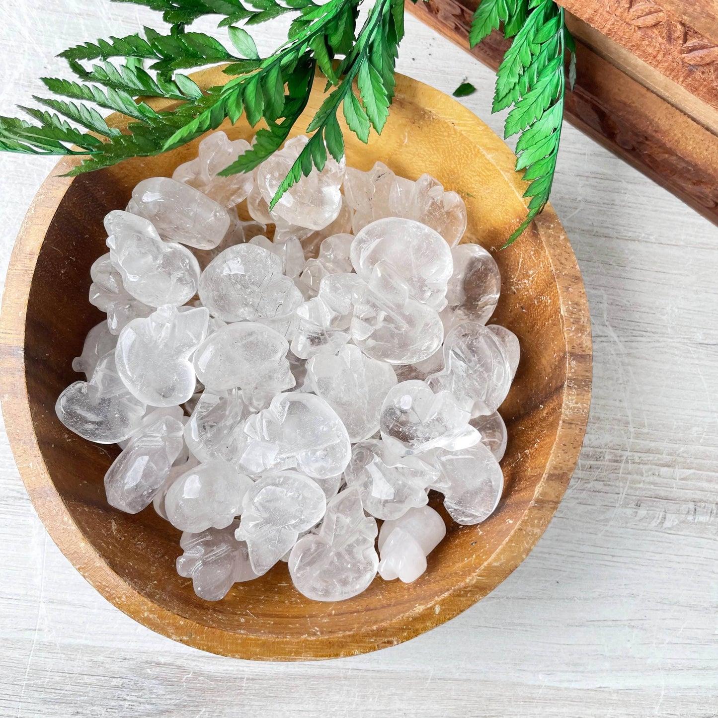 Mini Clear Quartz Skull Tumble
