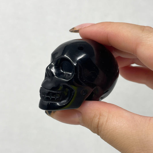 Black Obsidian Skull