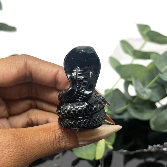 Obsidian Cobra Carving