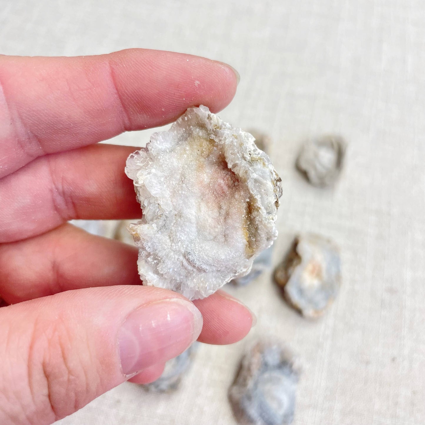 Natural Chalcedony Druzy Rosette