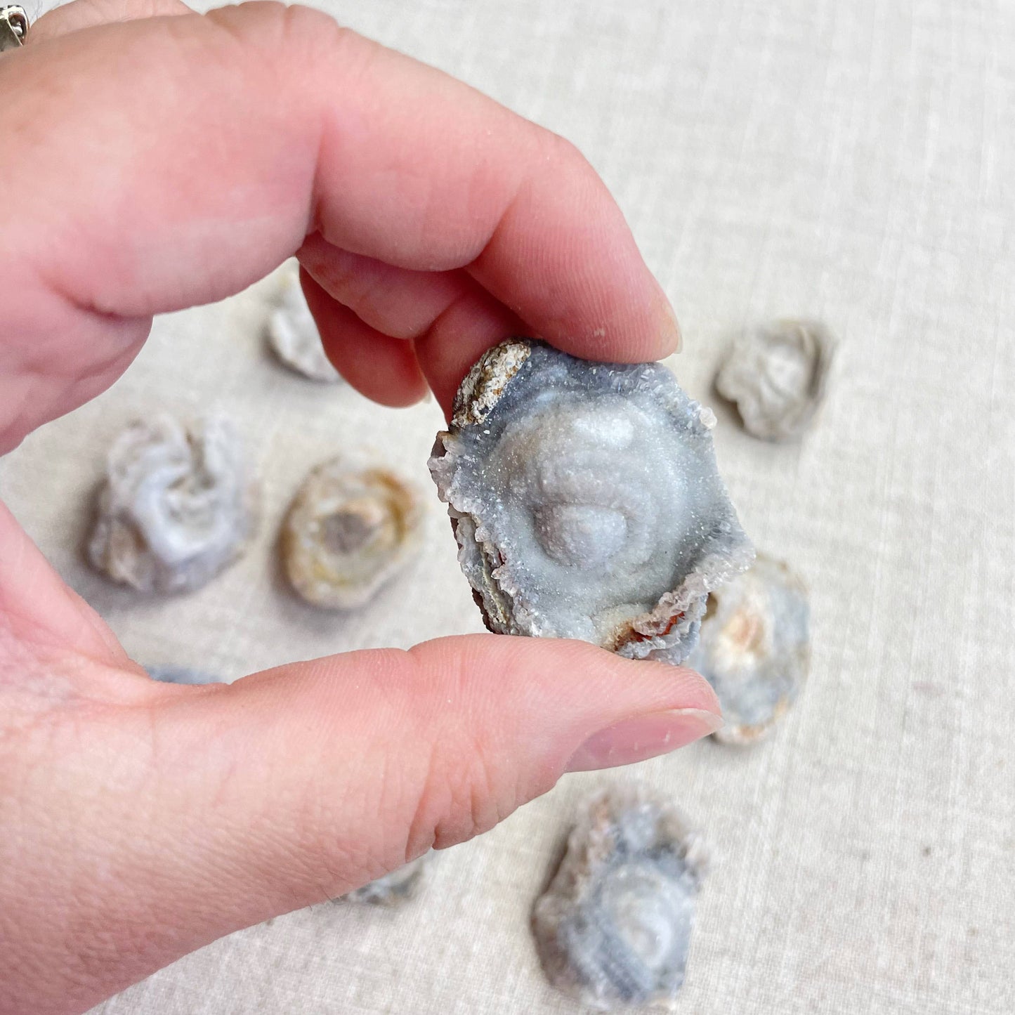Natural Chalcedony Druzy Rosette