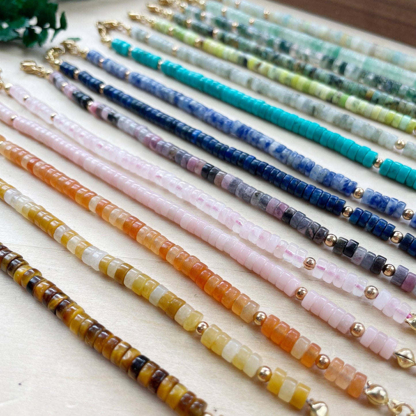 Litae Bracelet/// Delicate Gemstone Beaded Bracelet: African Turquoise