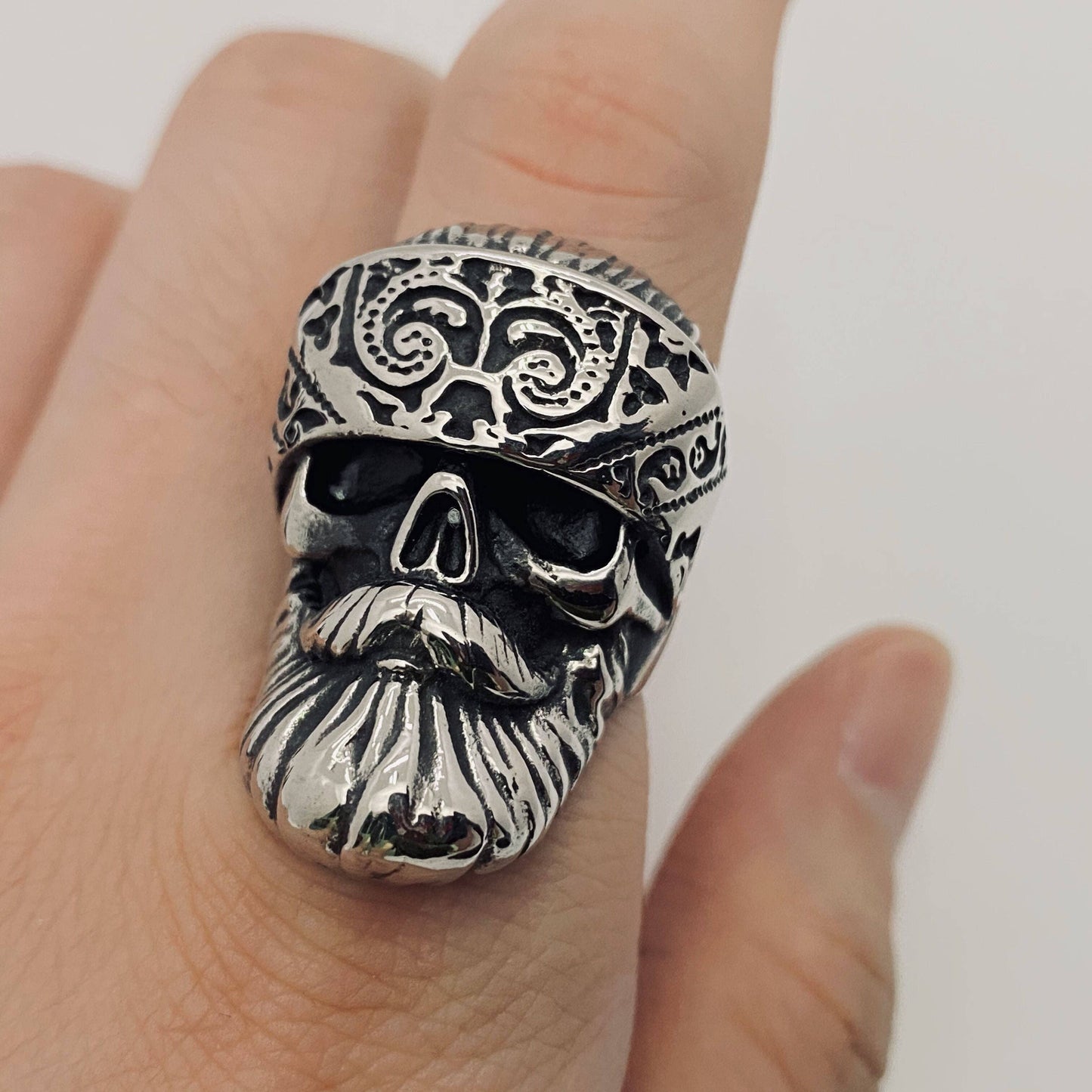 Mio Queena - MJ/MR/GT - High Quality Men's Stainless Steel Skull Rings: Style6 / 12#