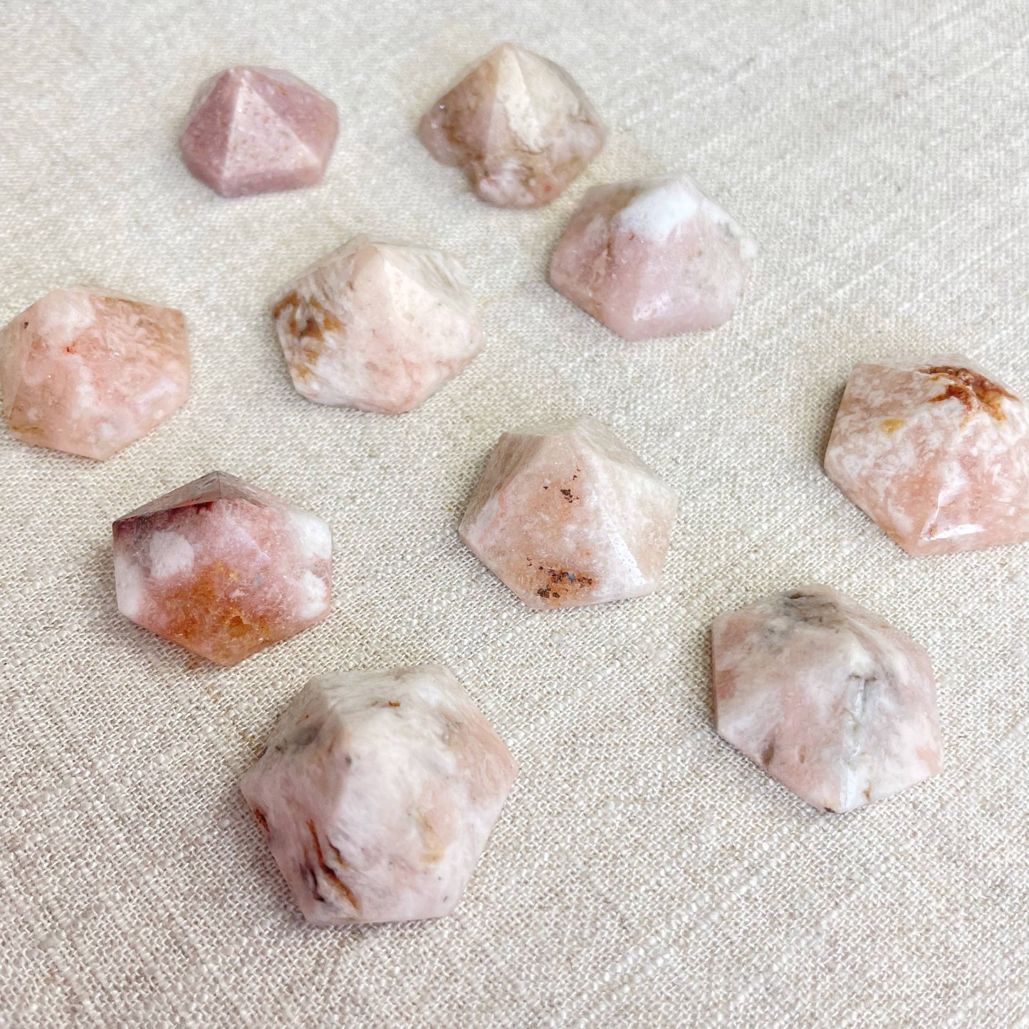Small Pink Amethyst Hexagon Irregular Pyramid Carving