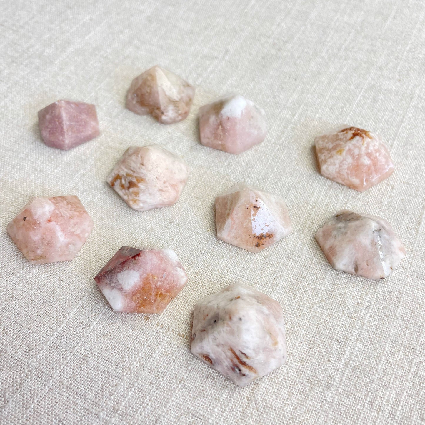 Small Pink Amethyst Hexagon Irregular Pyramid Carving