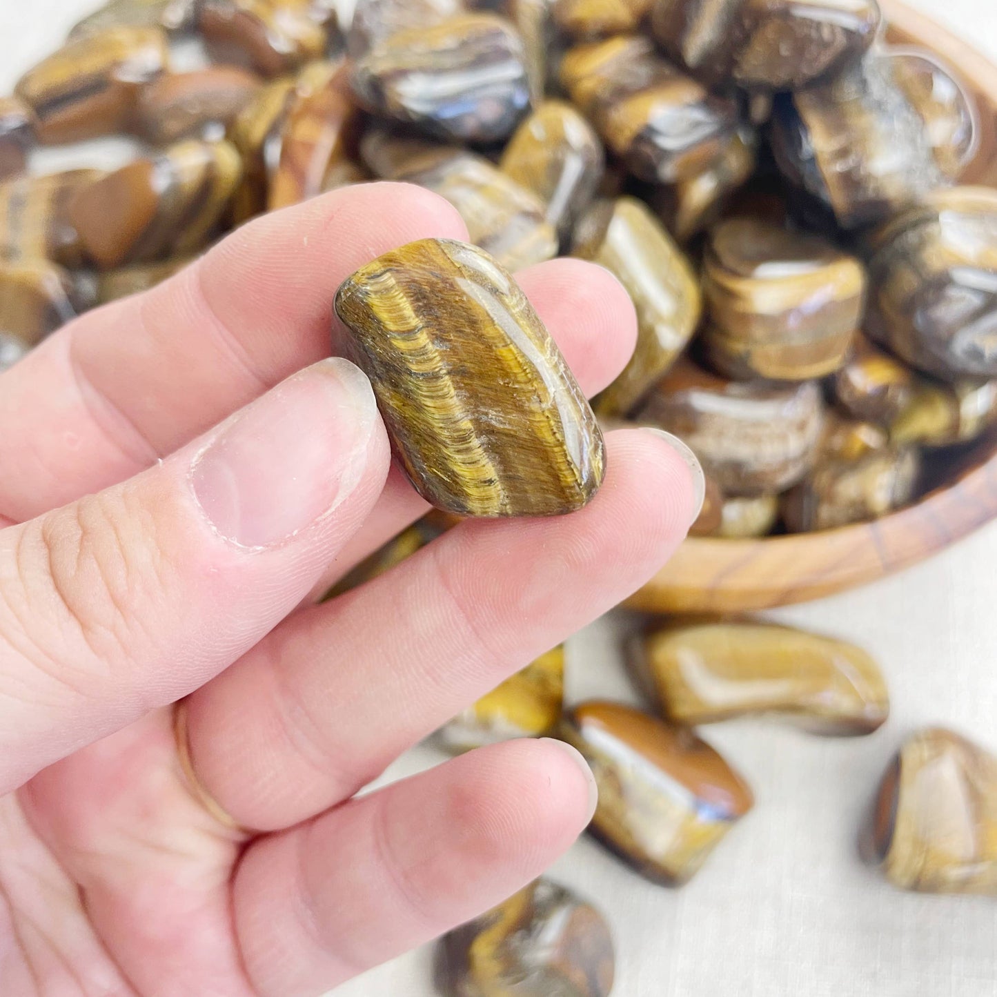 Tiger Eye Tumble Stone