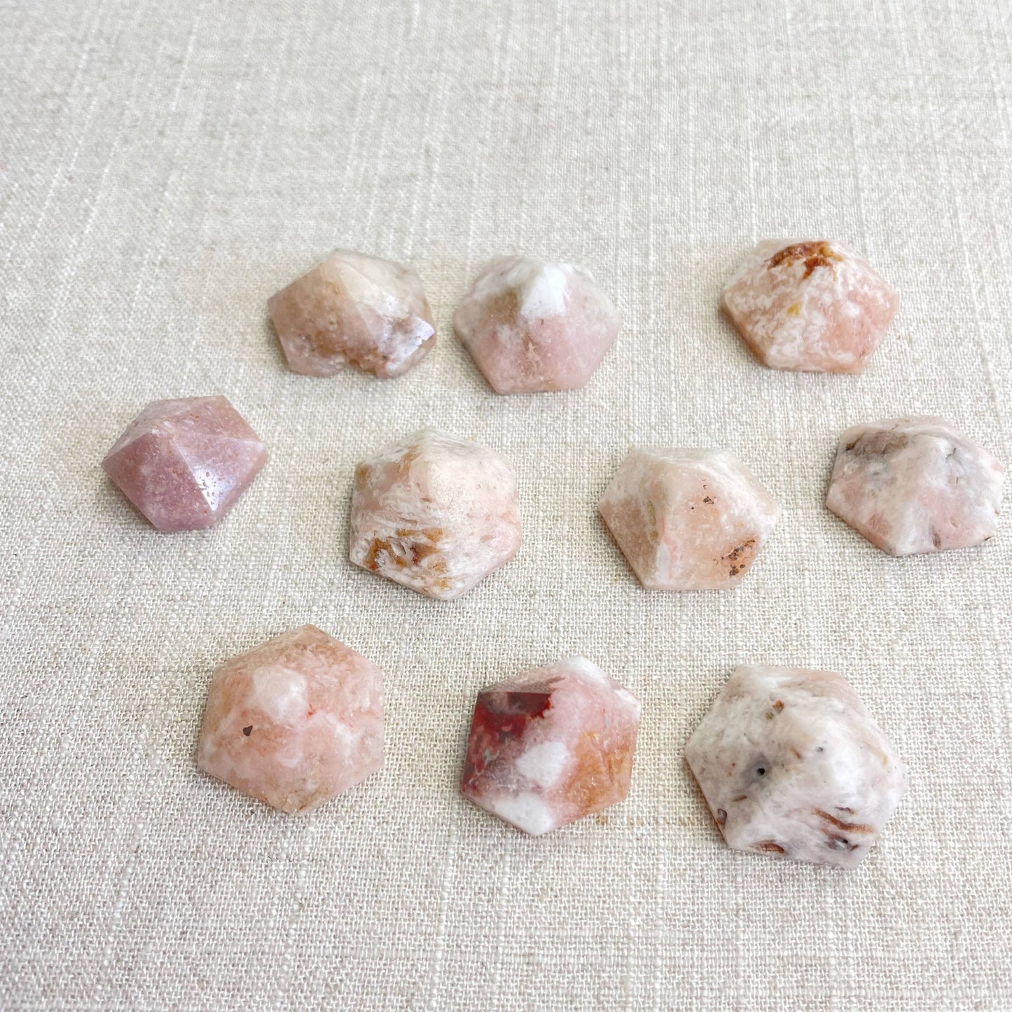 Small Pink Amethyst Hexagon Irregular Pyramid Carving