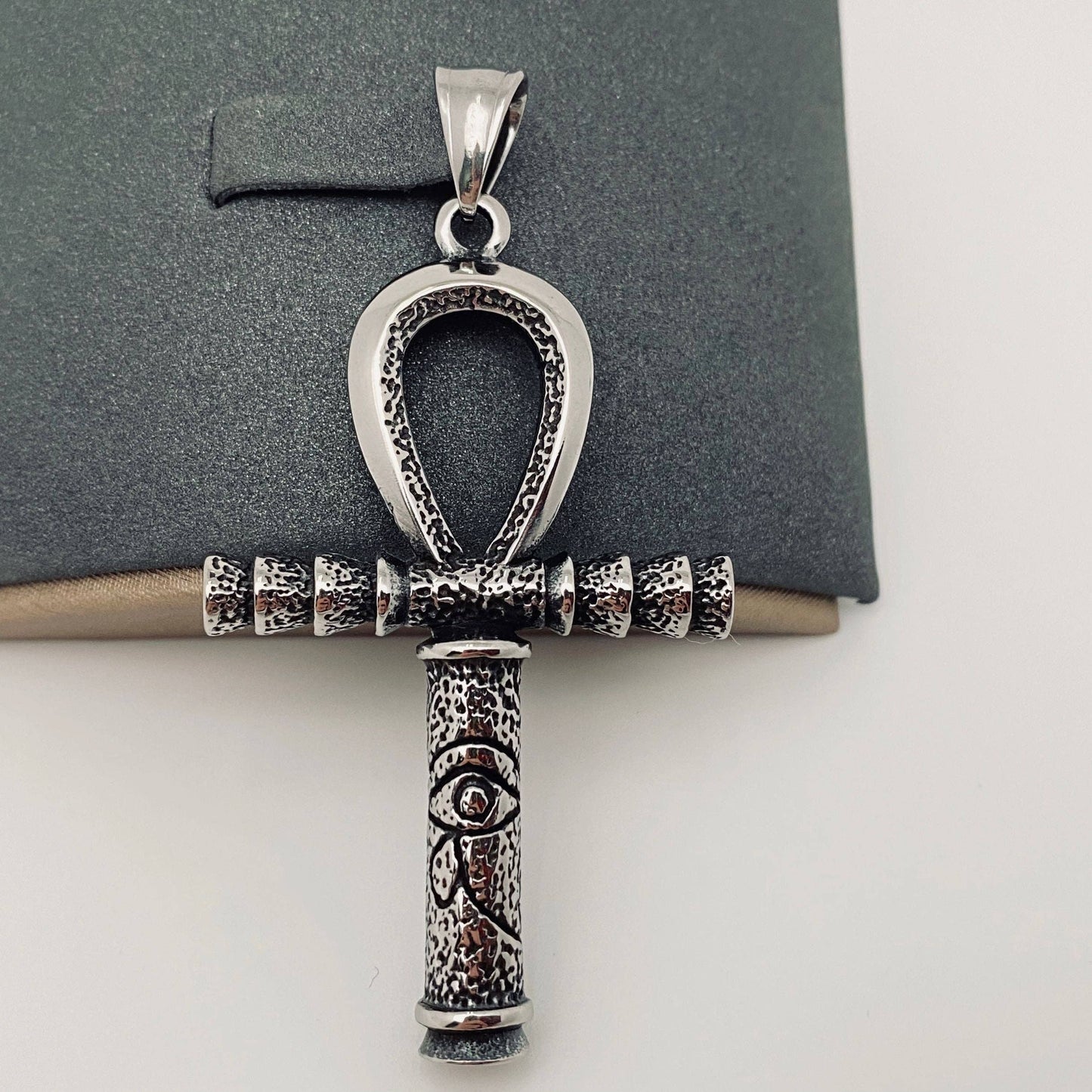 Mio Queena - Stainless Steel The Ankh Scepter Charm Pendant - MJ/MNP: Single pendant