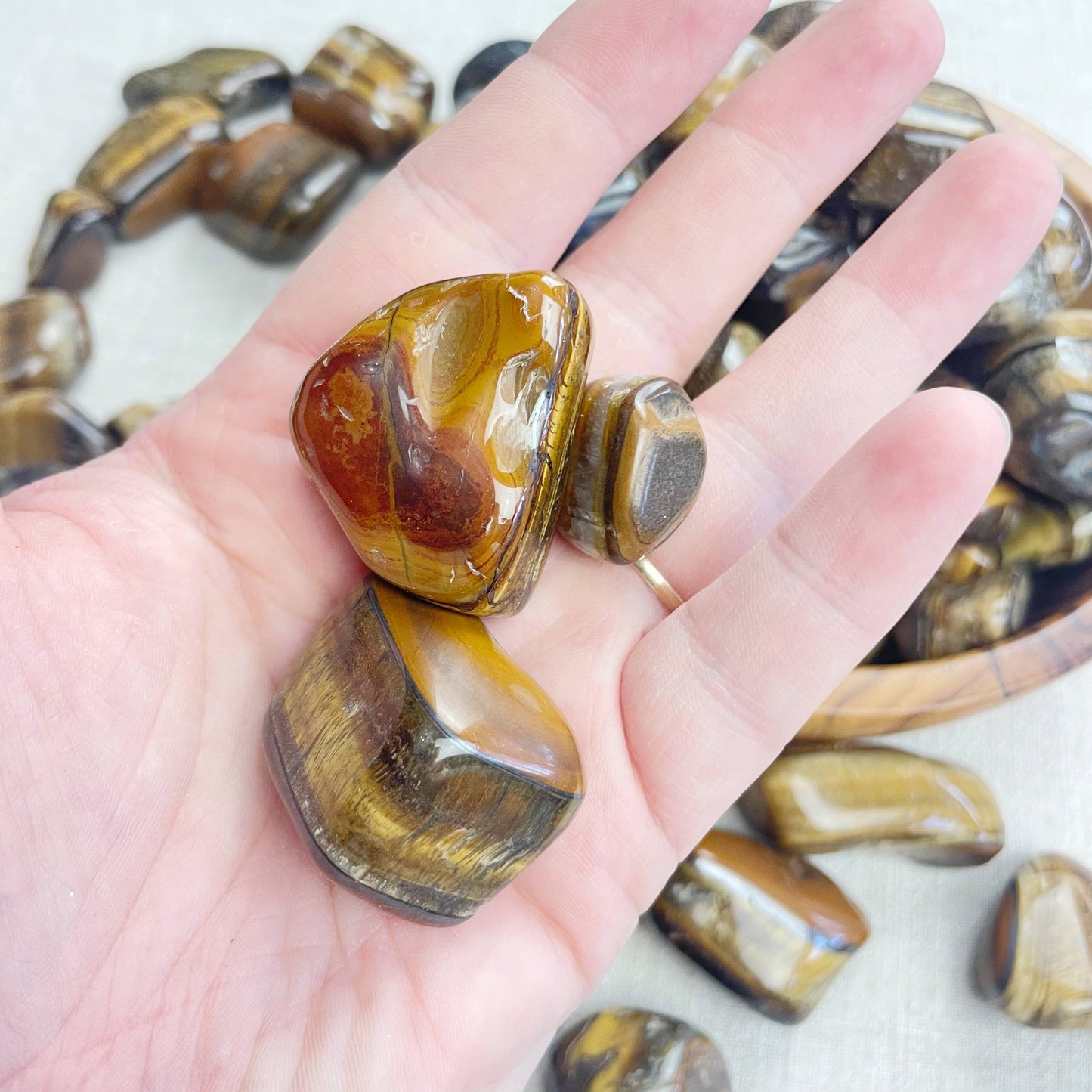 Tiger Eye Tumble Stone